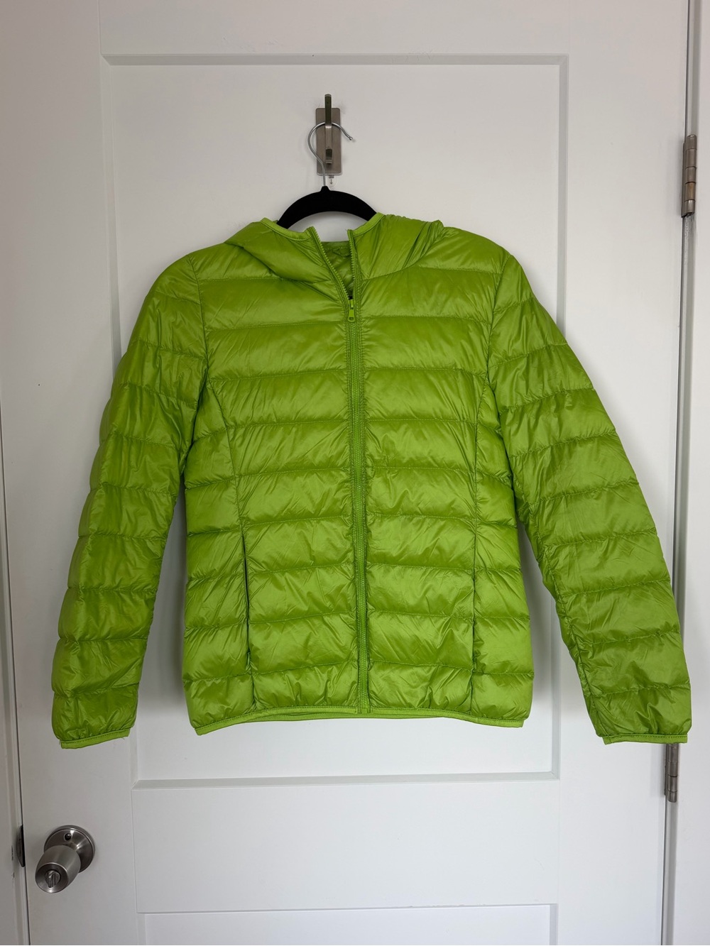 Women’s Lightweight Packable Hooded Puffer Jacket - Lime Green